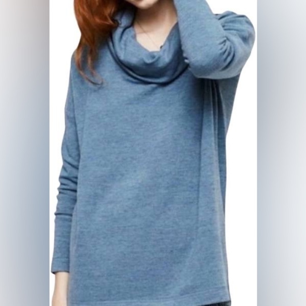 Lou and Grey Cowelneck Teal Sweatshirt